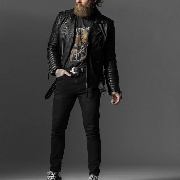 MASTER SUPPY CO. BLACK LEATHER MOTORCYCLE JACKET - BELVEDERE XS - Picture 8 of 16